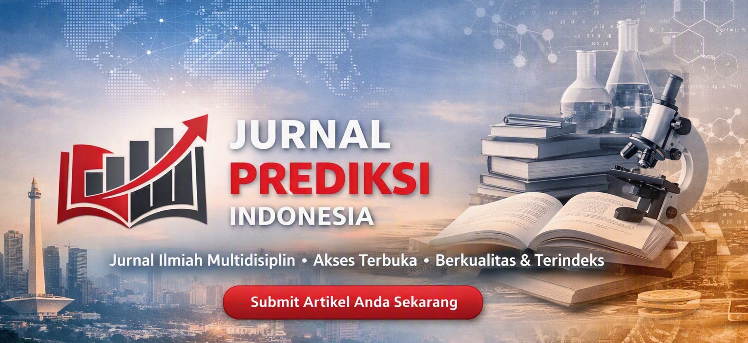 Jurnal Prediksi Indonesia adalah jurnal ilmiah multidisiplin yang mempublikasikan karya penelitian dari berbagai bidang ilmu. Terbit berkala dengan sistem peer review, mendukung DOI, open access, dan target indeksasi nasional maupun internasional.